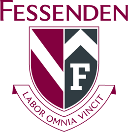 Escudo de Fessenden con el logotipo de Labor Omnia Vincit